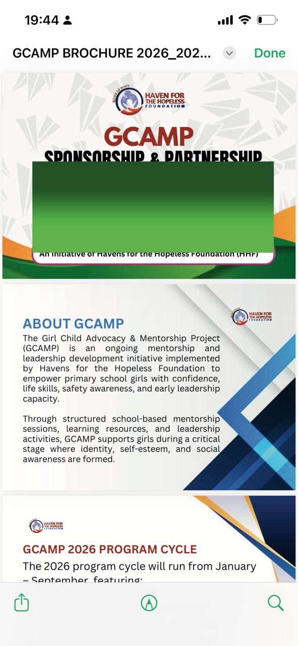 Girls engaged in GCAMP learning activity